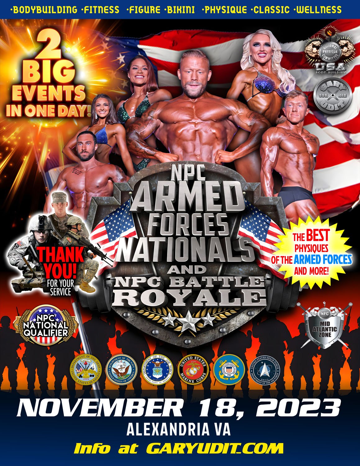 2023 NPC Armed Forces Nationals and the NPC Battle Royale Championships