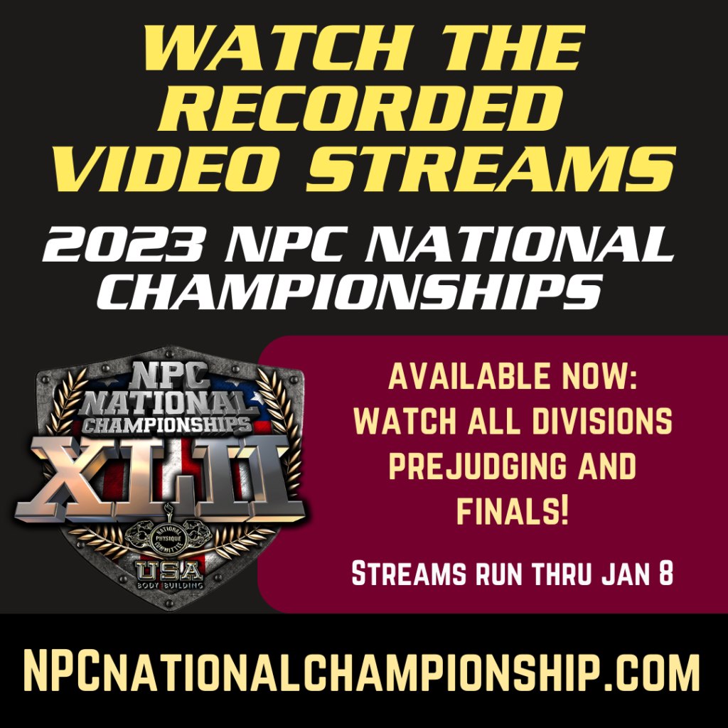 NPC & IFBB Pro Shows, Live Stream, Video, Posing, & Seminars